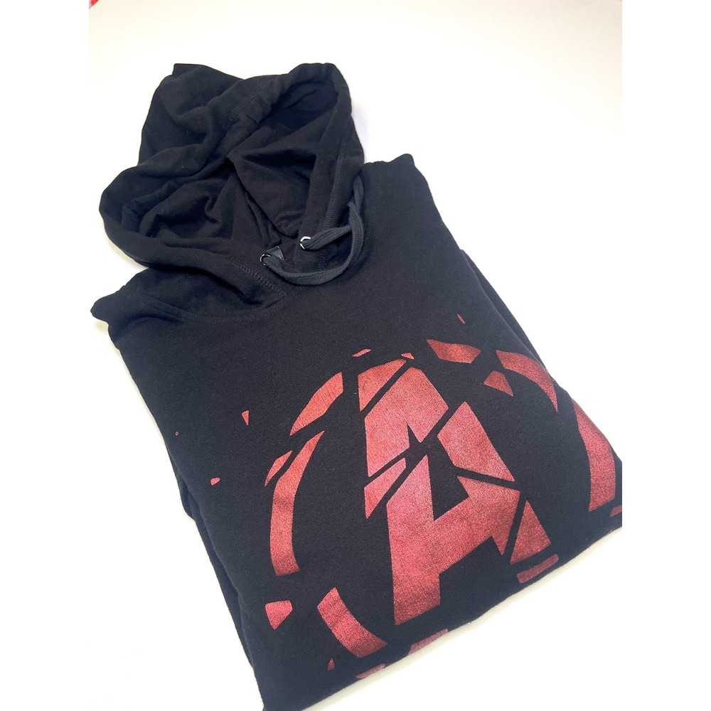 Marvel Avengers Torrid Hoodie Womens 3XL Black Red Metallic Logo Pullover 0264